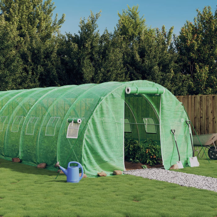 Seră cu cadru din oțel, verde, 30 m², 10x3x2 m - WALTI WALTI