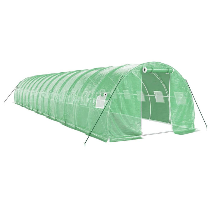 Seră cu cadru din oțel, verde, 42 m², 14x3x2 m - WALTI WALTI