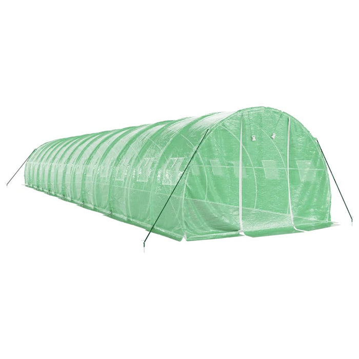 Seră cu cadru din oțel, verde, 42 m², 14x3x2 m - WALTI WALTI