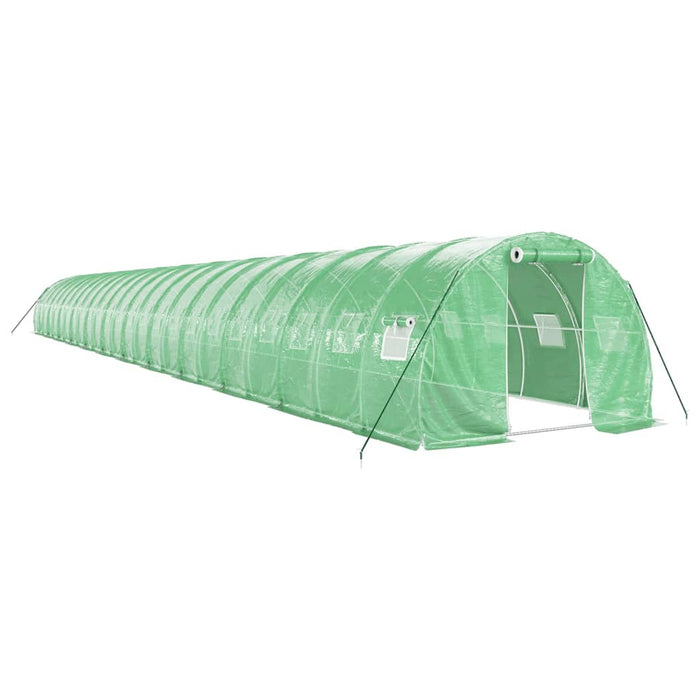 Seră cu cadru din oțel, verde, 72 m², 24x3x2 m - WALTI WALTI
