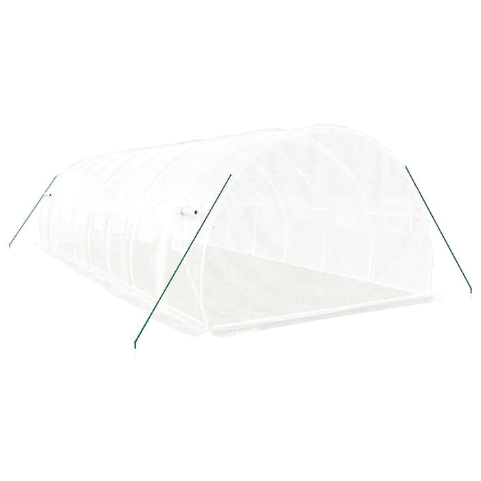 Seră cu cadru din oțel, alb, 24 m², 8x3x2 m - WALTI WALTI