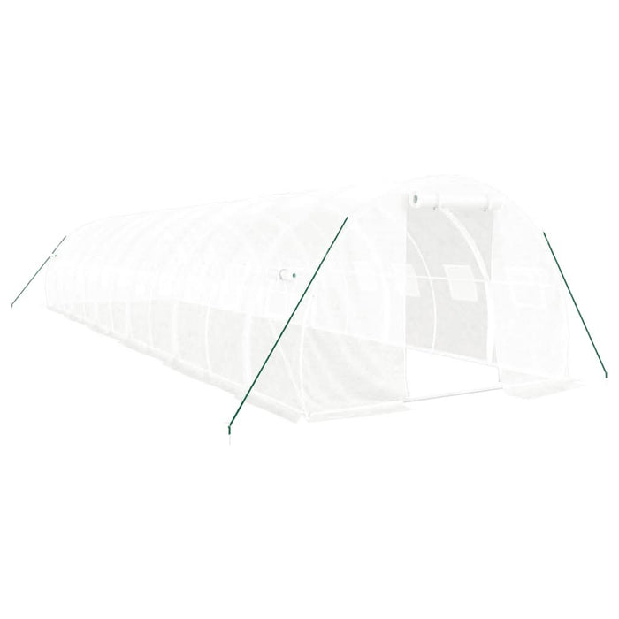 Seră cu cadru din oțel, alb, 36 m², 12x3x2 m - WALTI WALTI