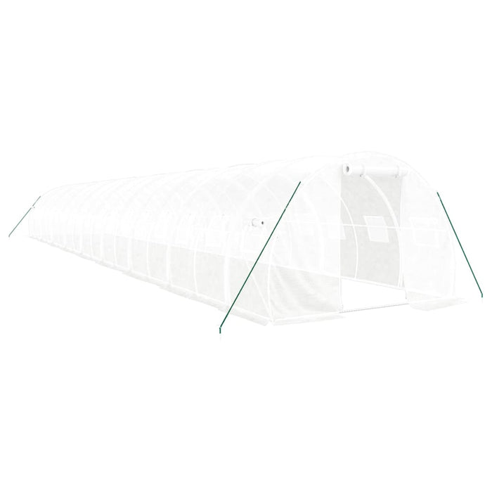 Seră cu cadru din oțel, alb, 54 m², 18x3x2 m - WALTI WALTI
