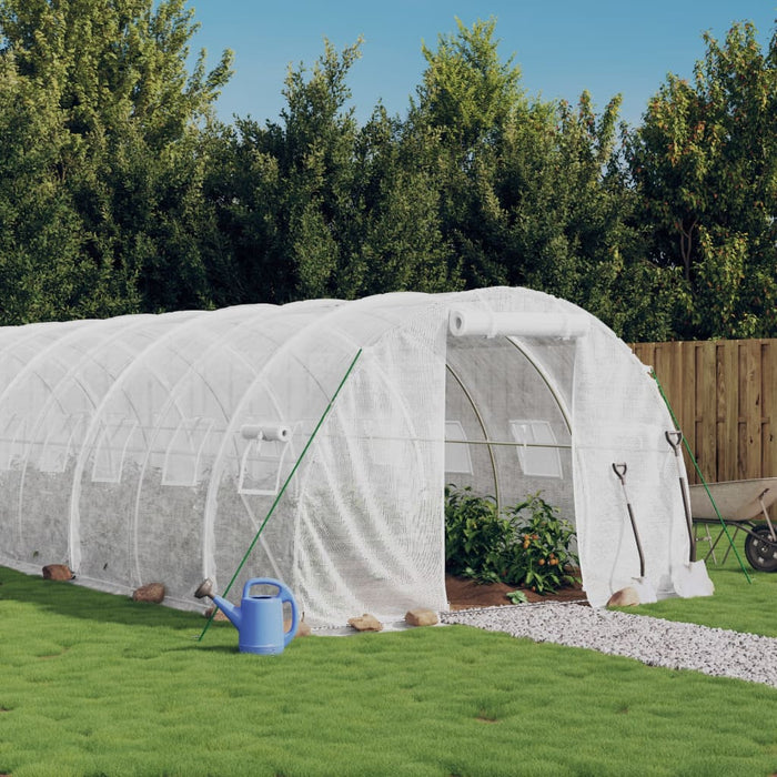 Seră cu cadru din oțel, alb, 54 m², 18x3x2 m - WALTI WALTI