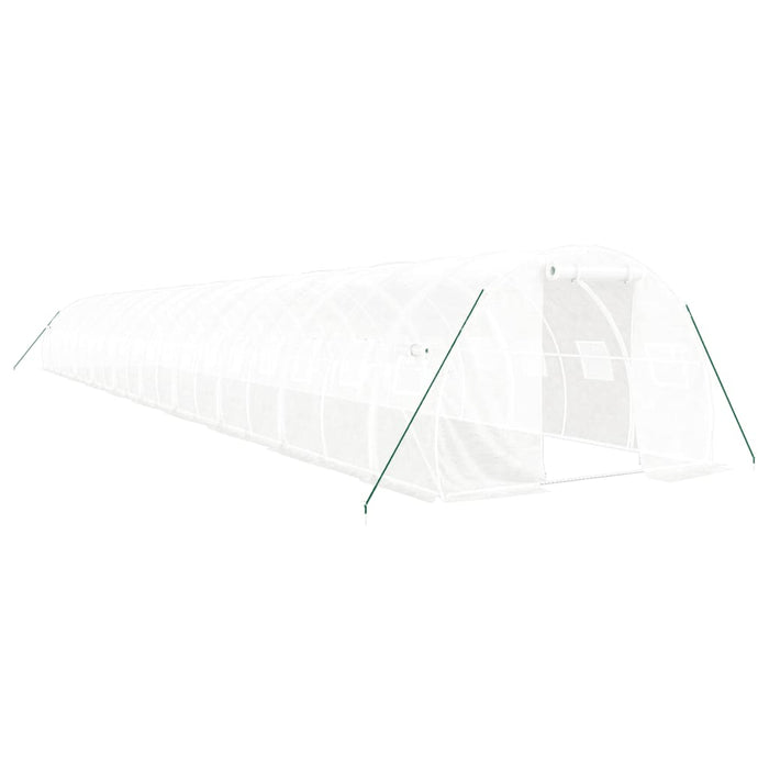 Seră cu cadru din oțel, alb, 60 m², 20x3x2 m - WALTI WALTI