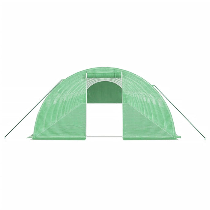 Seră cu cadru din oțel, verde, 56 m², 14x4x2 m - WALTI WALTI