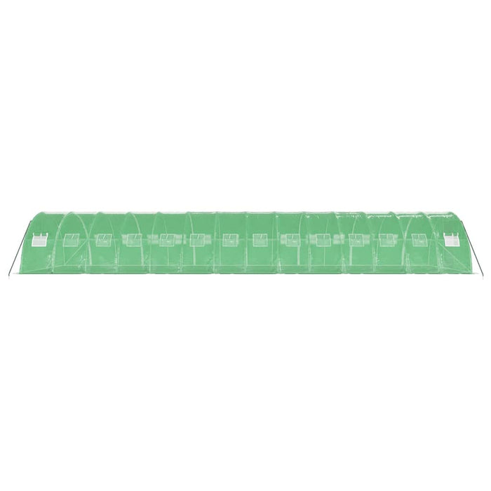 Seră cu cadru din oțel, verde, 56 m², 14x4x2 m - WALTI WALTI