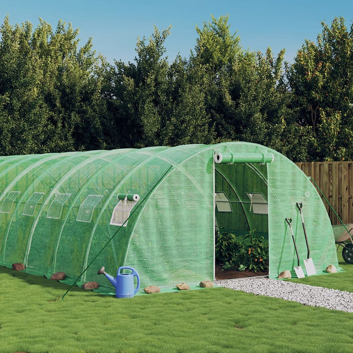 Seră cu cadru din oțel, verde, 56 m², 14x4x2 m - WALTI WALTI