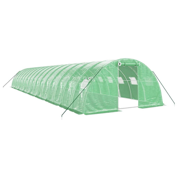 Seră cu cadru din oțel, verde, 64 m², 16x4x2 m - WALTI WALTI