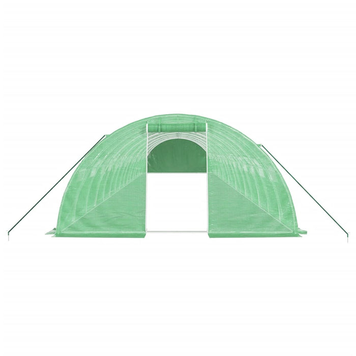 Seră cu cadru din oțel, verde, 64 m², 16x4x2 m - WALTI WALTI