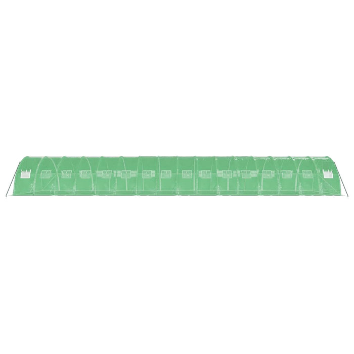 Seră cu cadru din oțel, verde, 64 m², 16x4x2 m - WALTI WALTI
