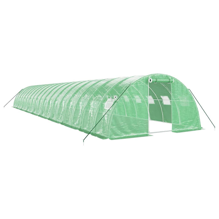 Seră cu cadru din oțel, verde, 72 m², 18x4x2 m WALTI