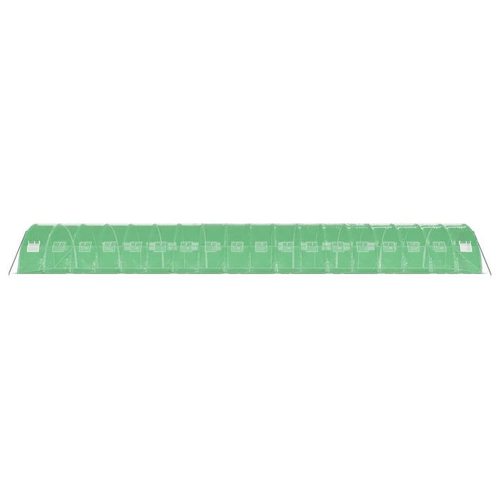 Seră cu cadru din oțel, verde, 72 m², 18x4x2 m WALTI