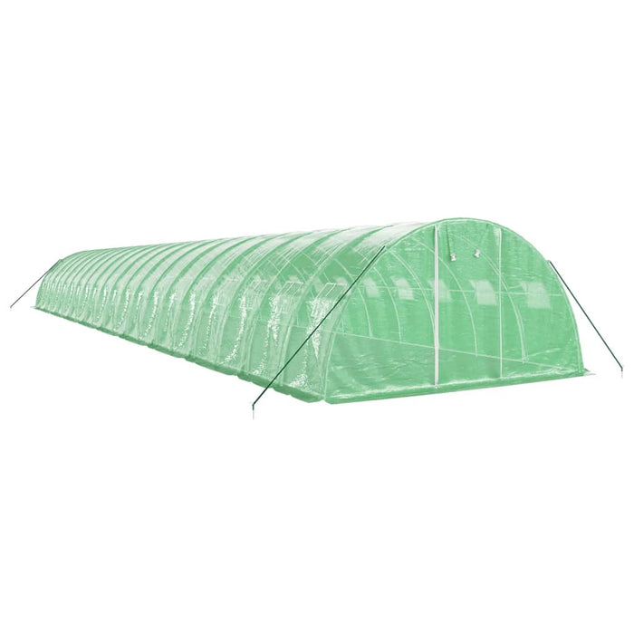 Seră cu cadru din oțel, verde, 80 m², 20x4x2 m WALTI
