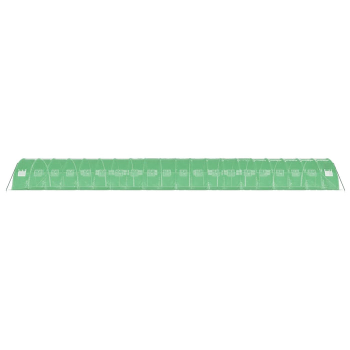 Seră cu cadru din oțel, verde, 80 m², 20x4x2 m WALTI