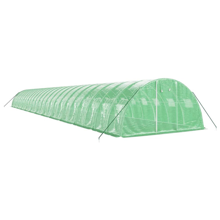 Seră cu cadru din oțel, verde, 96 m², 24x4x2 m WALTI