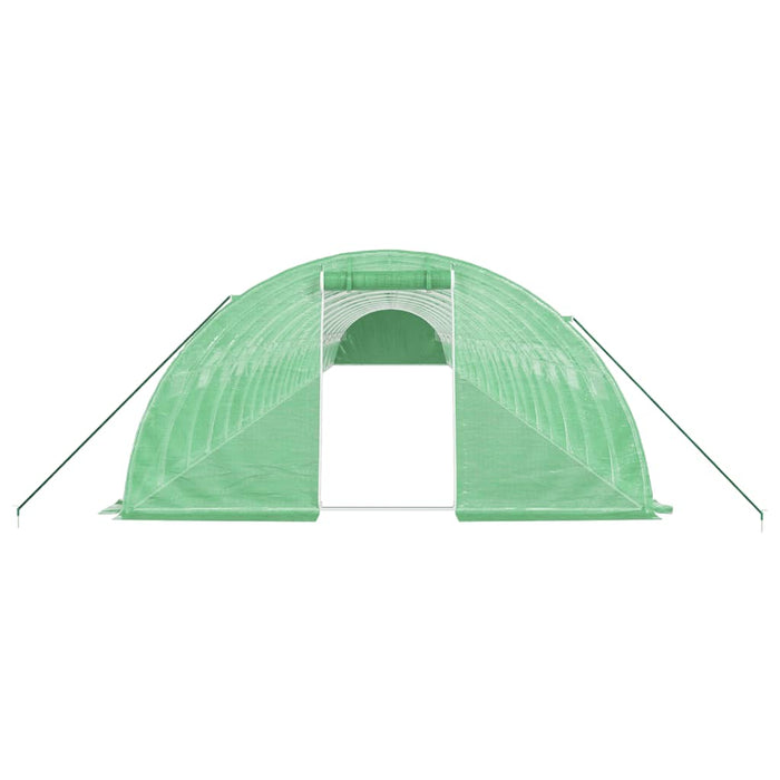 Seră cu cadru din oțel, verde, 96 m², 24x4x2 m WALTI