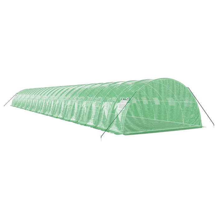 Seră cu cadru din oțel, verde, 96 m², 24x4x2 m WALTI