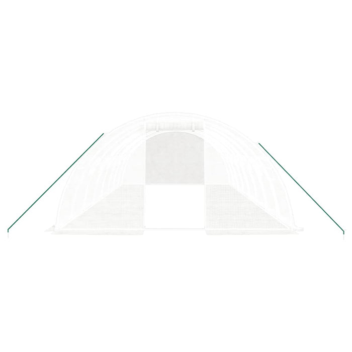Seră cu cadru din oțel, alb, 32 m², 8x4x2 m - WALTI WALTI