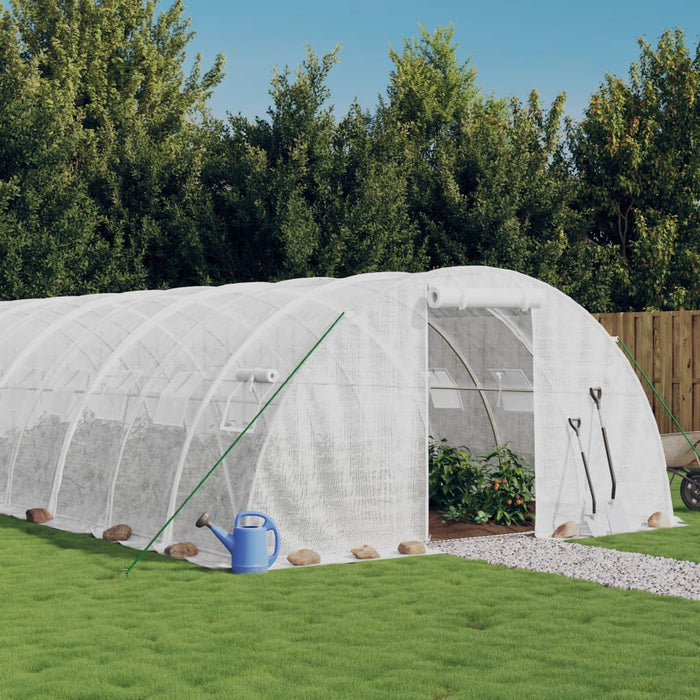 Seră cu cadru din oțel, alb, 40 m², 10x4x2 m - WALTI WALTI