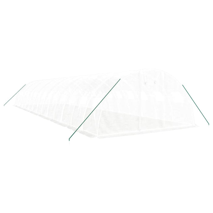 Seră cu cadru din oțel, alb, 56 m², 14x4x2 m WALTI
