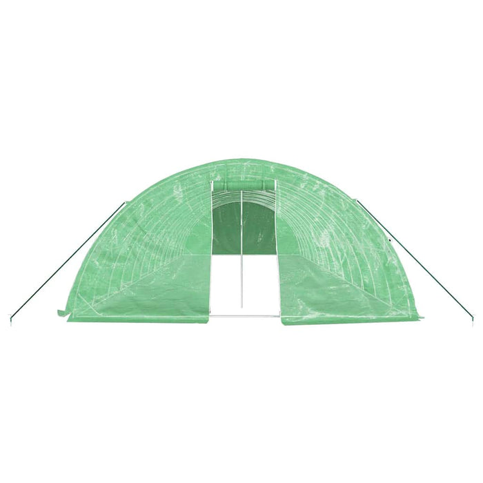 Seră cu cadru din oțel, verde, 70 m², 14x5x2,3 m - WALTI WALTI