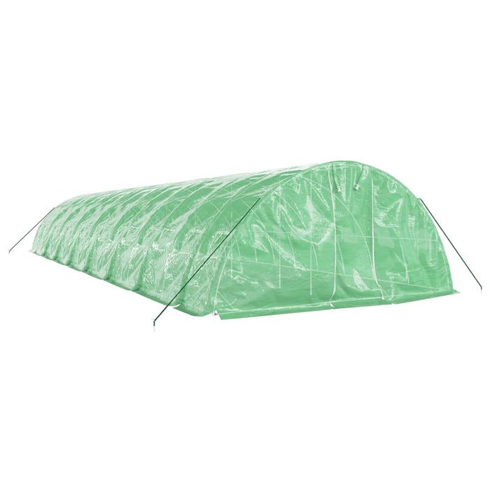 Seră cu cadru din oțel, verde, 80 m², 16x5x2,3 m - WALTI WALTI
