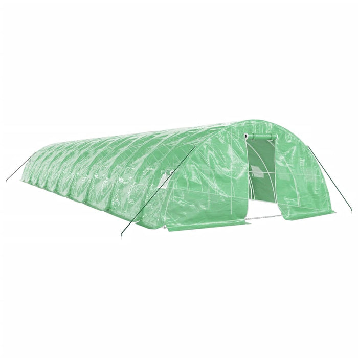 Seră cu cadru din oțel, verde, 90 m², 18x5x2,3 m - WALTI WALTI