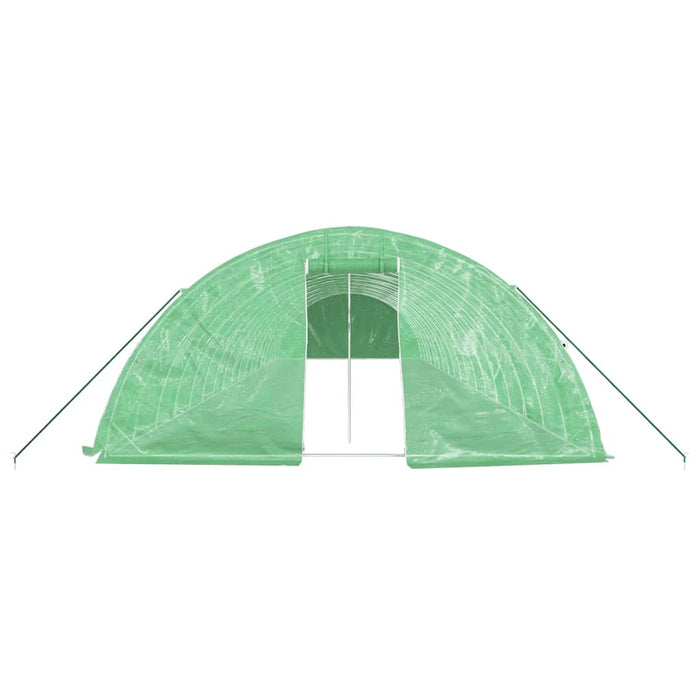 Seră cu cadru din oțel, verde, 90 m², 18x5x2,3 m - WALTI WALTI