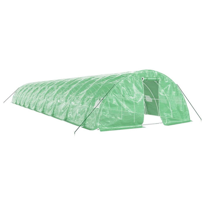 Seră cu cadru din oțel, verde, 100 m², 20x5x2,3 m - WALTI WALTI