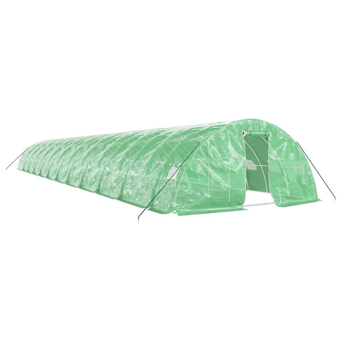 Seră cu cadru din oțel, verde, 120 m², 24x5x2,3 m - WALTI WALTI