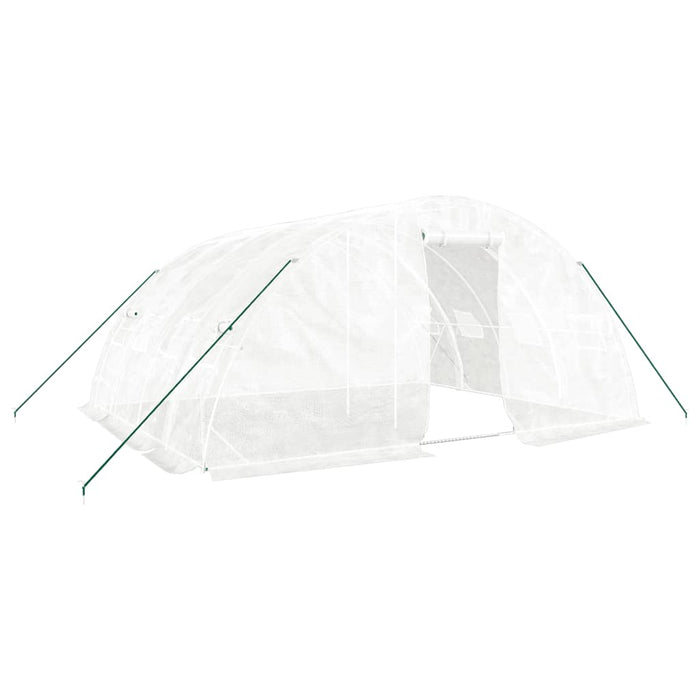Seră cu cadru de oțel, albă, 20 m², 5x4x2,3 m WALTI