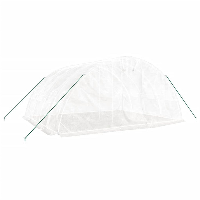 Seră cu cadru de oțel, albă, 20 m², 5x4x2,3 m WALTI