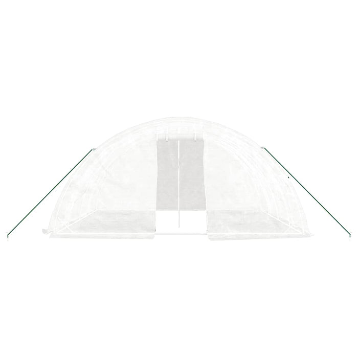 Seră cu cadru de oțel, albă, 20 m², 5x4x2,3 m WALTI