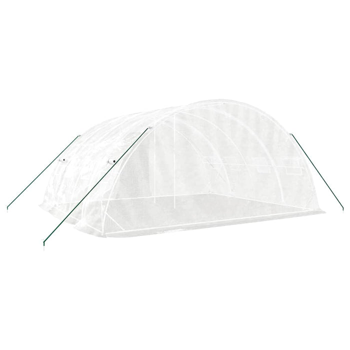 Seră cu cadru de oțel, albă, 20 m², 5x4x2,3 m WALTI