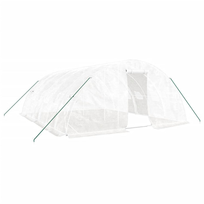 Seră cu cadru din oțel, alb, 30 m², 6x5x2,3 m WALTI