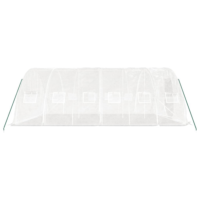Seră cu cadru din oțel, alb, 30 m², 6x5x2,3 m WALTI