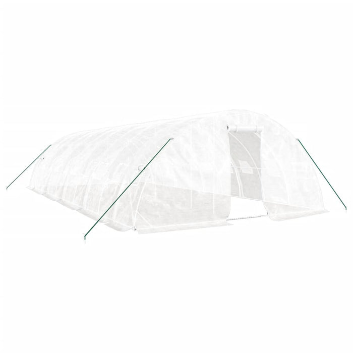 Seră cu cadru din oțel, alb, 50 m², 10x5x2,3 m WALTI