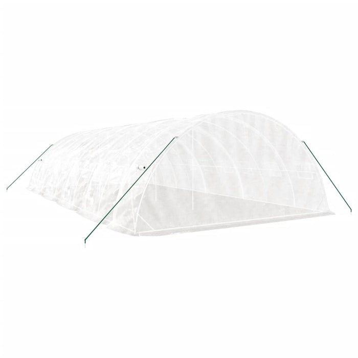 Seră cu cadru din oțel, alb, 50 m², 10x5x2,3 m WALTI