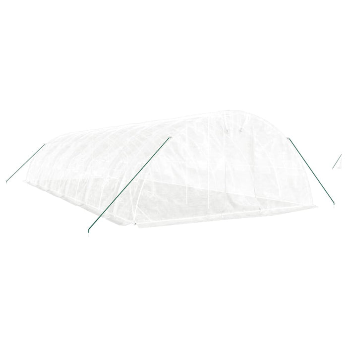 Seră cu cadru din oțel, alb, 60 m², 12x5x2,3 m WALTI