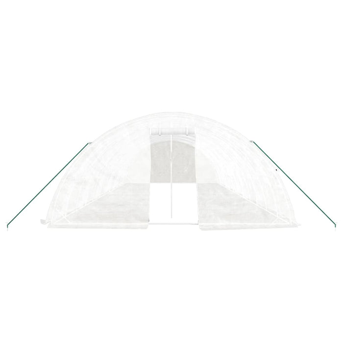 Seră cu cadru din oțel, alb, 60 m², 12x5x2,3 m WALTI