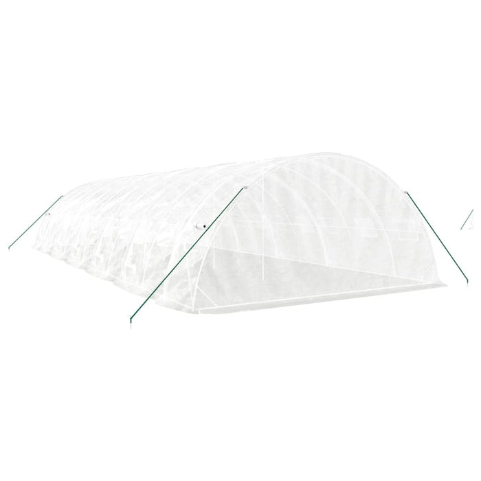 Seră cu cadru din oțel, alb, 60 m², 12x5x2,3 m WALTI