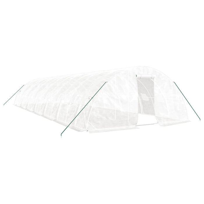 Seră cu cadru din oțel, alb, 70 m², 14x5x2,3 m WALTI