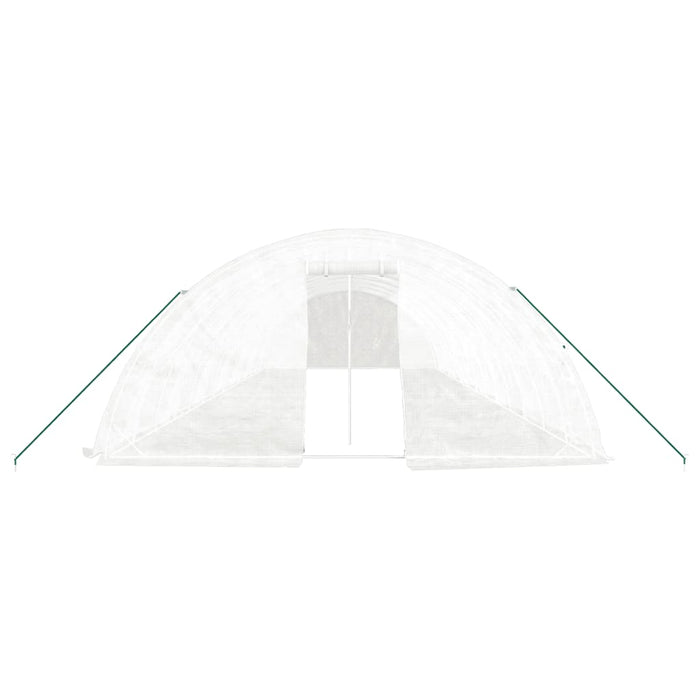 Seră cu cadru din oțel, alb, 70 m², 14x5x2,3 m WALTI