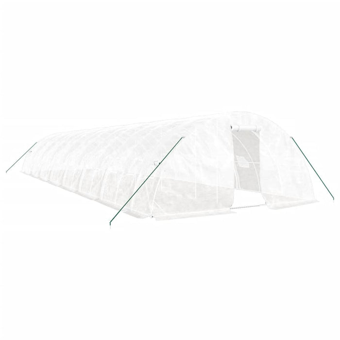 Seră cu cadru din oțel, alb, 80 m², 16x5x2,3 m WALTI