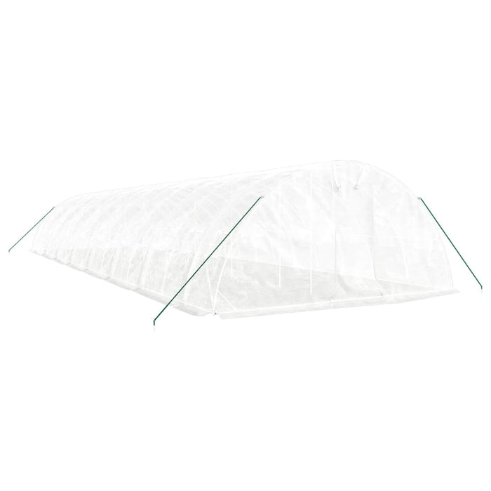 Seră cu cadru din oțel, alb, 80 m², 16x5x2,3 m WALTI