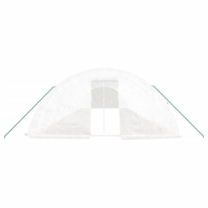 Seră cu cadru din oțel, alb, 80 m², 16x5x2,3 m WALTI