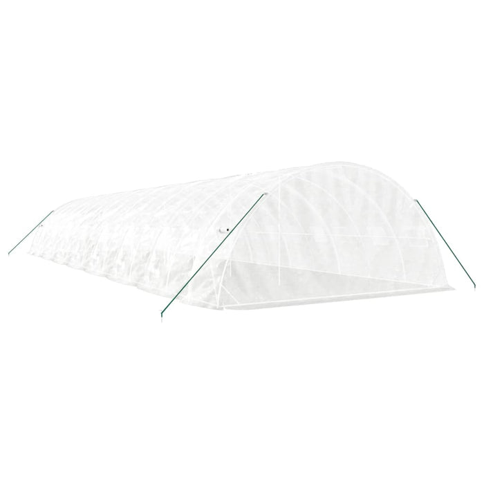 Seră cu cadru din oțel, alb, 80 m², 16x5x2,3 m WALTI