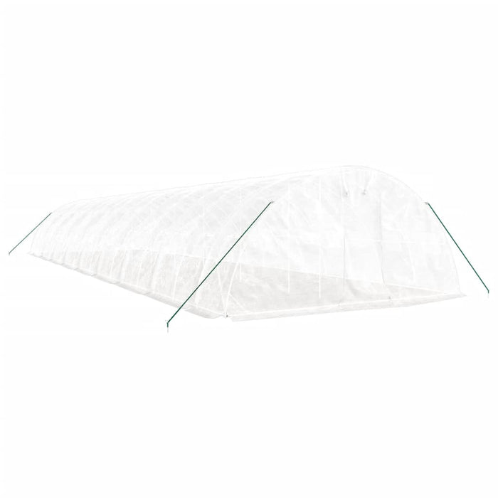 Seră cu cadru din oțel, alb, 90 m², 18x5x2,3 m WALTI