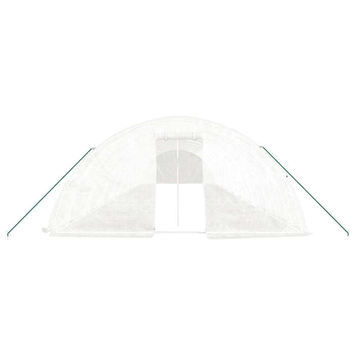 Seră cu cadru din oțel, alb, 90 m², 18x5x2,3 m WALTI